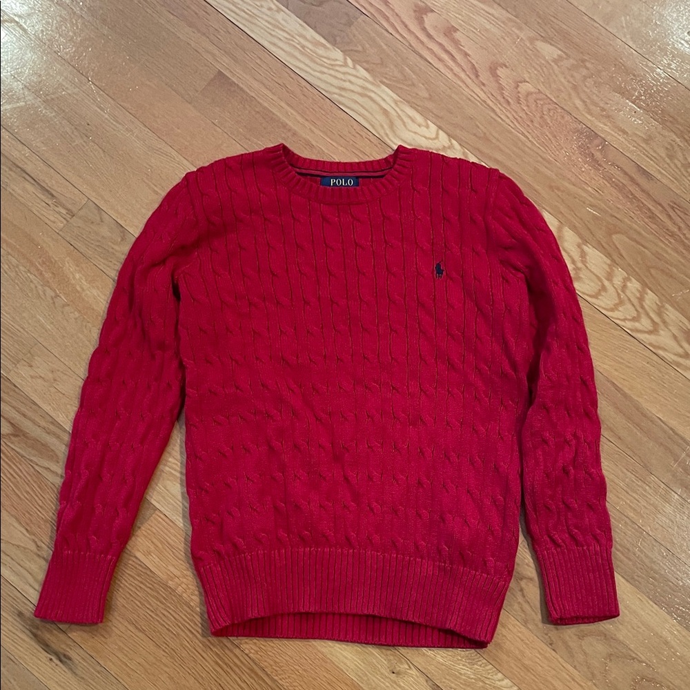 Polo by Ralph Lauren Vibrant Red Crewneck Sweater